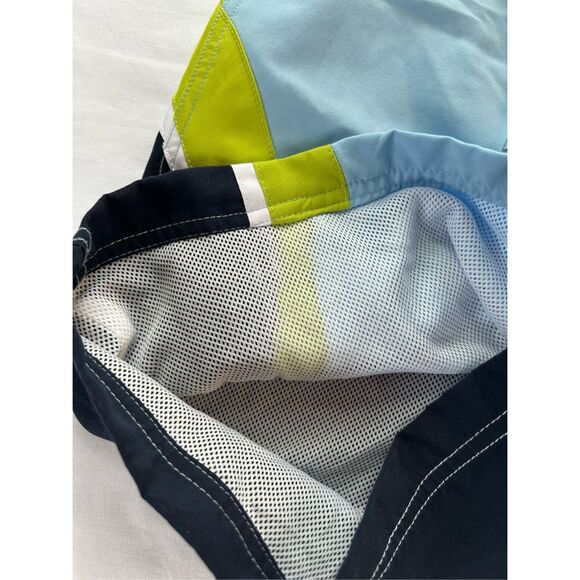 Men’s Nautica Swim Trunks, Size 30W Blue, Green, Mesh Lined - Picture 3 of 7